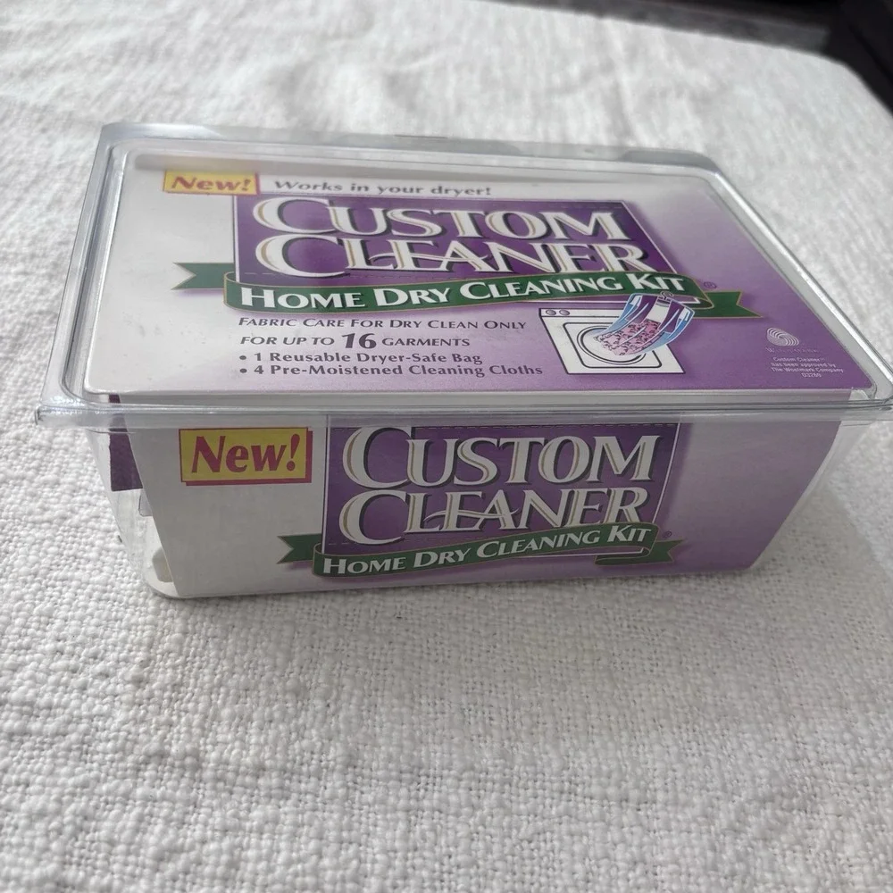 CUSTOM CLEANER Home Dry Cleaning Kit Fabric Care Up To 16 Garments NEW Household